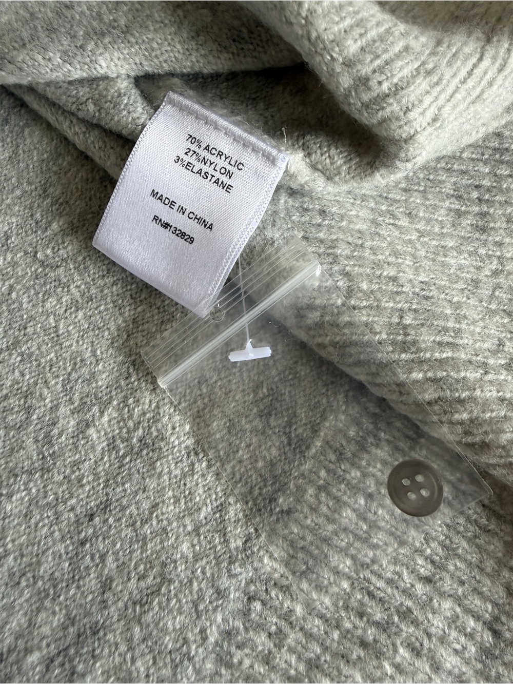 NWT Lovers and Friends Ivy Polo Sweater Light Grey S Soft Collared Revolve - Picture 6 of 12